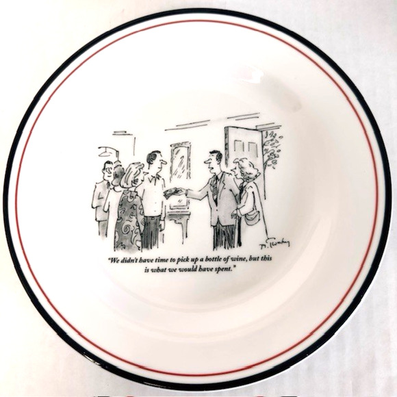 Restoration Hardware, The New Yorker Cheese Plate, 1999 Mike Twohy VTG - Picture 1 of 6
